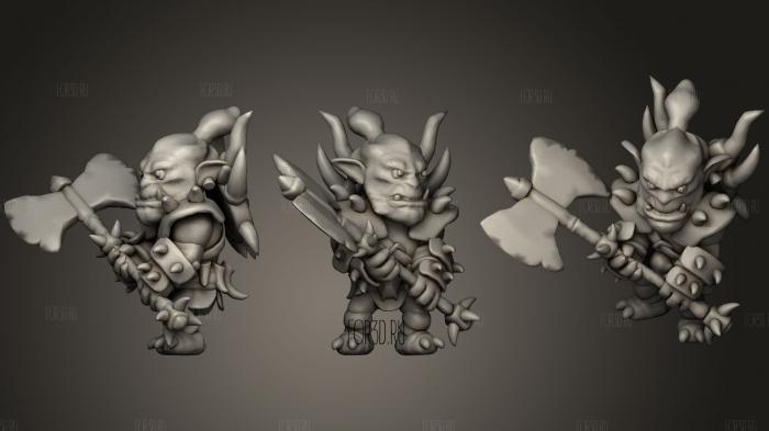 Orc Chieftain 3d stl for CNC